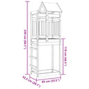 vidaXL Játék Torny Barna 85 x 52,5 x 239 cm Szilárd Impregnált Fa