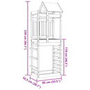 vidaXL Játék Torny Barna 85 x 52,5 x 239 cm Tömör fenyőfa