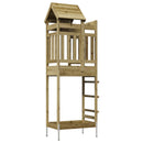 vidaXL Játék Torny Barna 52,5 x 85 x 238 cm Szilárd Impregnált Fa