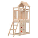 vidaXL Játék Torny Barna 110,5 x 52,5 x 214 cm Tömör fenyőfa