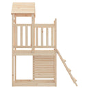 vidaXL Játék Torny Barna 110,5 x 52,5 x 214 cm Tömör fenyőfa