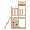 vidaXL Játék Torny Barna 110,5 x 52,5 x 214 cm Tömör fenyőfa