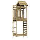 vidaXL Játék Torny Barna 52,5 x 85 x 238 cm Szilárd Impregnált Fa
