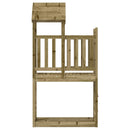vidaXL Játék Torny Barna 53 x 110,5 x 214 cm Szilárd Impregnált Fa