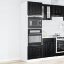vidaXL Szekrény sütőhöz PORTO Fekete tölgy 60 x 57 x 207 cm Faanyag