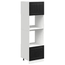vidaXL Szekrény sütőhöz PORTO Fekete tölgy 60 x 57 x 207 cm Faanyag