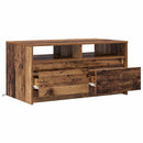 vidaXL Dohányzóasztal fiókkal Öreg fa 90 x 50 x 45 cm Faanyag