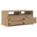 vidaXL Dohányzóasztal fiókkal Művészi tölgy 90 x 50 x 45 cm Faanyag
