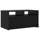 vidaXL Dohányzóasztal fiókkal Fekete tölgy 90 x 50 x 45 cm Faanyag