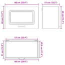 vidaXL Mosogatógép panel Kalmar Fekete tölgy 60 x 31 x 40 cm Faanyag