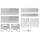 vidaXL Kemping Tűzrakóhely 42 x 22 x 18 cm Rozsdamentes Acél Ezüst
