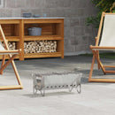 vidaXL Kemping Tűzrakóhely 42 x 22 x 18 cm Rozsdamentes Acél Ezüst