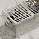 vidaXL Kemping Tűzrakóhely 42 x 22 x 18 cm Rozsdamentes Acél Ezüst