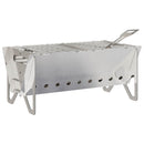 vidaXL Kemping Tűzrakóhely 42 x 22 x 18 cm Rozsdamentes Acél Ezüst