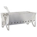vidaXL Kemping Tűzrakóhely 42 x 22 x 18 cm Rozsdamentes Acél Ezüst