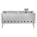 vidaXL Kemping Tűzrakóhely 42 x 22 x 18 cm Rozsdamentes Acél Ezüst