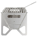 vidaXL Kemping Tűzrakóhely 42 x 22 x 18 cm Rozsdamentes Acél Ezüst