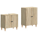 vidaXL 2 Darabos Fürdőszoba Szekrény Szett ALKMAAR Sonoma Tölgy