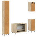 vidaXL 4 Részes Fürdőszoba Szekrény Készlet BREDA Sonoma Tölgy
