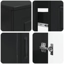 vidaXL 4 Részes Fürdőszoba Szekrény Készlet UTRECHT Fekete Szerelt Fa