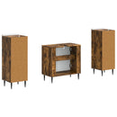 vidaXL 2 Darabos Fürdőszoba Szekrény Szett HAARLEM Füstös Tölgy