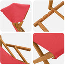 vidaXL Hintaágy 4 pcs 3 Pozíció Tömör Eukaliptusz Fa Piros