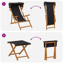 vidaXL Hintaágy 4 pcs 3 Pozíció Tömör Eukaliptusz Fa Fekete