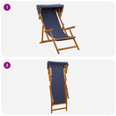 vidaXL Hintaágy 2 pcs 3 Pozíció Tömör Eukaliptusz Fa Kék