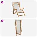 vidaXL Hintaágy 2 pcs 3 Pozíció Tömör Eukaliptusz Fa Krémszínű