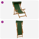 vidaXL Hintaágy 2 pcs 3 Pozíció Tömör Eukaliptusz Fa Zöld