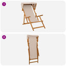 vidaXL Hintaágy 2 pcs 3 Pozíció Tömör Eukaliptusz Fa Bézs
