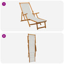 vidaXL Összecsukható nyugágy 2 pcs 3 Pozíció Tömör Eukaliptusz Fa