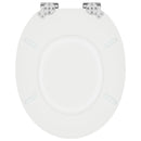 vidaXL Lágy záródású WC ülőke Fehér 44 x 38 cm MDF lap