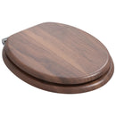 vidaXL Lágy záródású WC ülőke Barna 44 x 38 cm MDF lap