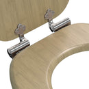 vidaXL Lágy záródású WC ülőke Világos bambusz szín 44 x 38 cm MDF lap