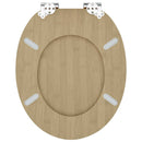 vidaXL Lágy záródású WC ülőke Világos bambusz szín 44 x 38 cm MDF lap