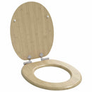 vidaXL Lágy záródású WC ülőke Világos bambusz szín 44 x 38 cm MDF lap