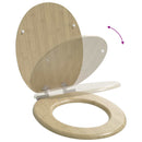 vidaXL Lágy záródású WC ülőke Világos bambusz szín 44 x 38 cm MDF lap