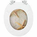 vidaXL Lágy záródású WC ülőke Sárga és Fehér 44 x 38 cm MDF lap