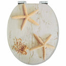 vidaXL Lágy záródású WC ülőke Sárga és Fehér 44 x 38 cm MDF lap