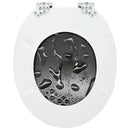 vidaXL Lágy záródású WC ülőke Szürke 44 x 38 cm MDF lap