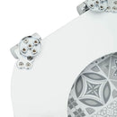 vidaXL Lágy záródású WC ülőke Kék és fehér porcelán 44 x 38 cm MDF lap