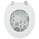 vidaXL Lágy záródású WC ülőke Szürke 44 x 38 cm MDF lap