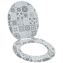 vidaXL Lágy záródású WC ülőke Szürke 44 x 38 cm MDF lap