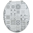 vidaXL Lágy záródású WC ülőke Szürke 44 x 38 cm MDF lap