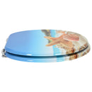vidaXL Lágy záródású WC ülőke Világoskék 44 x 38 cm MDF lap