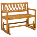 vidaXL Kerti Ringató Pad Természetes 110 x 59 x 97 cm Tömör Akácfa