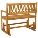vidaXL Kerti Ringató Pad Természetes 110 x 59 x 97 cm Tömör Akácfa