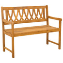 vidaXL Kerti pad Természetes 110 x 55,5 x 90 cm Tömör Akácfa