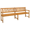 vidaXL Kerti pad Természetes 220 x 55,5 x 90 cm Tömör Akácfa